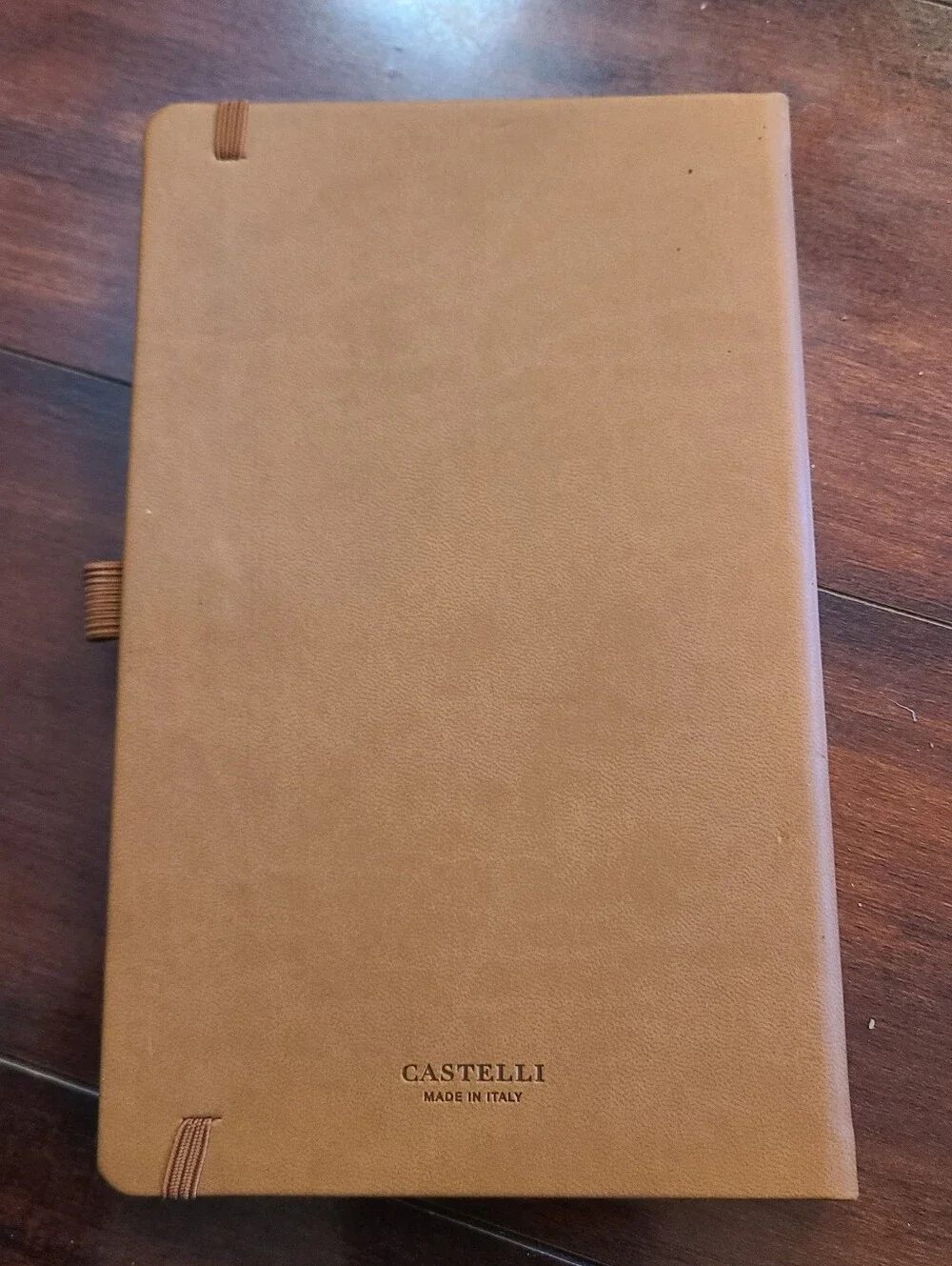 Castelli Milano Notebook Journal Tan Brown Faux Leather NEW Unused Made In Italy